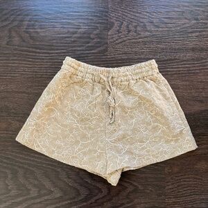 Embroidered drawstring shorts, Zara, Small